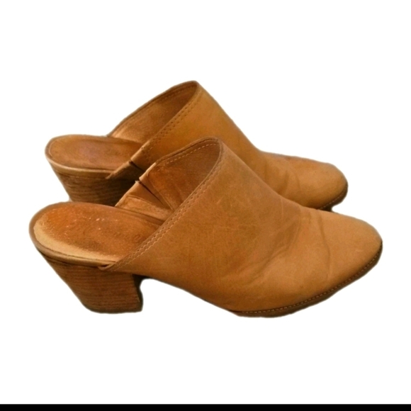 Madewell Womens Tan The Harper Classic Minimalist Slip On Leather Mule 9 - Picture 3 of 15